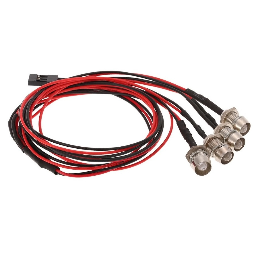 Bộ 4 Đèn LED / 6 Bóng / 8 Bóng 5mm Cho Xe Điều Khiển Từ Xa 1 / 8 1 / 10 Axial SCX10 Traxxas TRX4 D90 HSP HPI