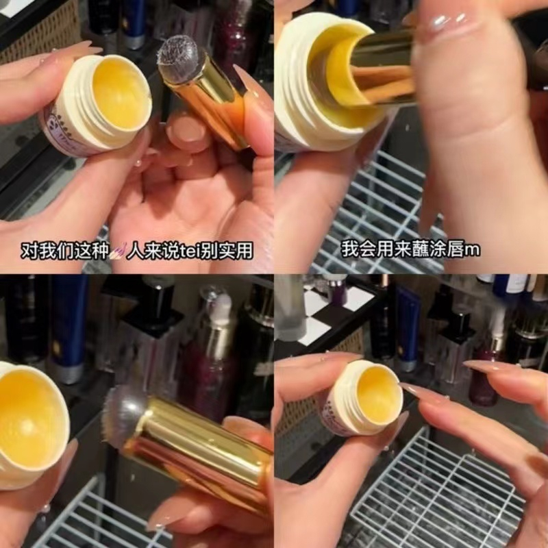 Cọ Tô Son Môi Đầu Tròn Bằng Silicone Đàn Hồi Không Nhòe
