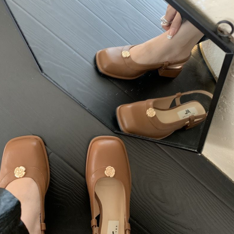 Giày Búp Bê Mũi Vuông Phong Cách Cổ Điển Thanh Lịch Dành Cho Nữ
