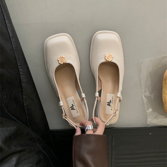 Giày Búp Bê Mũi Vuông Phong Cách Cổ Điển Thanh Lịch Dành Cho Nữ