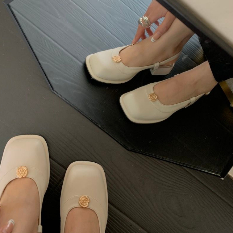 Giày Búp Bê Mũi Vuông Phong Cách Cổ Điển Thanh Lịch Dành Cho Nữ