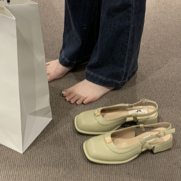 Giày Búp Bê Mũi Vuông Phong Cách Cổ Điển Thanh Lịch Dành Cho Nữ