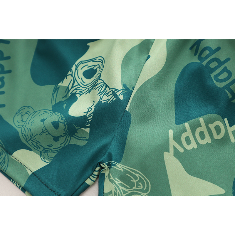 Set Đồ 2 Món Gồm Áo Sơ Mi Tay Cộc In Họa Tiết Hoạt Hình + Quần Jeans Cho Bé Trai