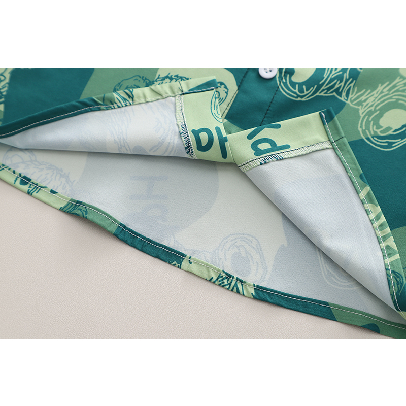 Set Đồ 2 Món Gồm Áo Sơ Mi Tay Cộc In Họa Tiết Hoạt Hình + Quần Jeans Cho Bé Trai