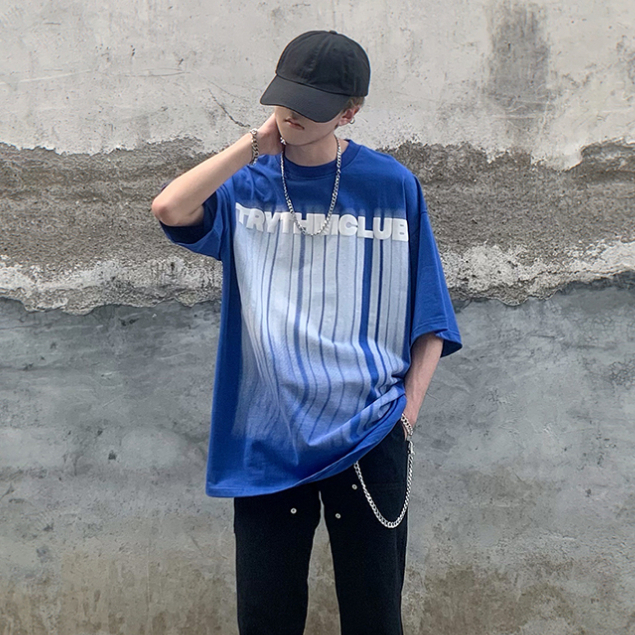 Áo Thun Tay Ngắn Cổ Tròn Dáng Rộng Phong Cách hip hop Thời Trang Mùa Hè Cho Nam