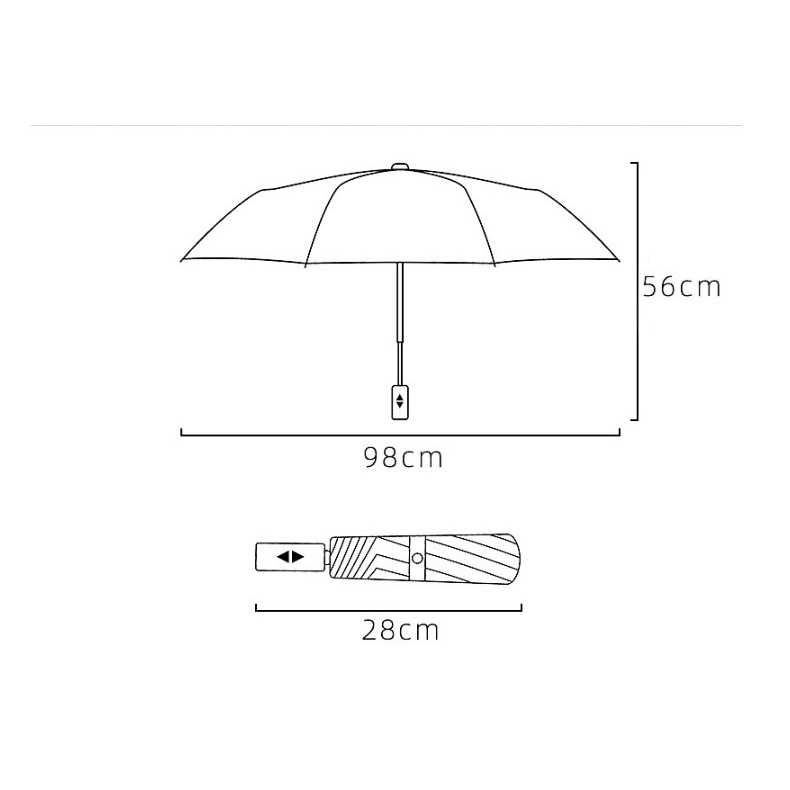 Lebi Dù Gấp Tự Động Ba Khúc Tươi Mới Phong Cách Hàn Quốc Cho Nam Và Nữ