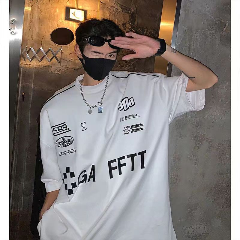 TIDE BEAR Áo Thun Tay Ngắn Cổ Tròn Màu Trơn Phong Cách Thời Trang Nhật Bản Cho Nam Giới Màu Sắc