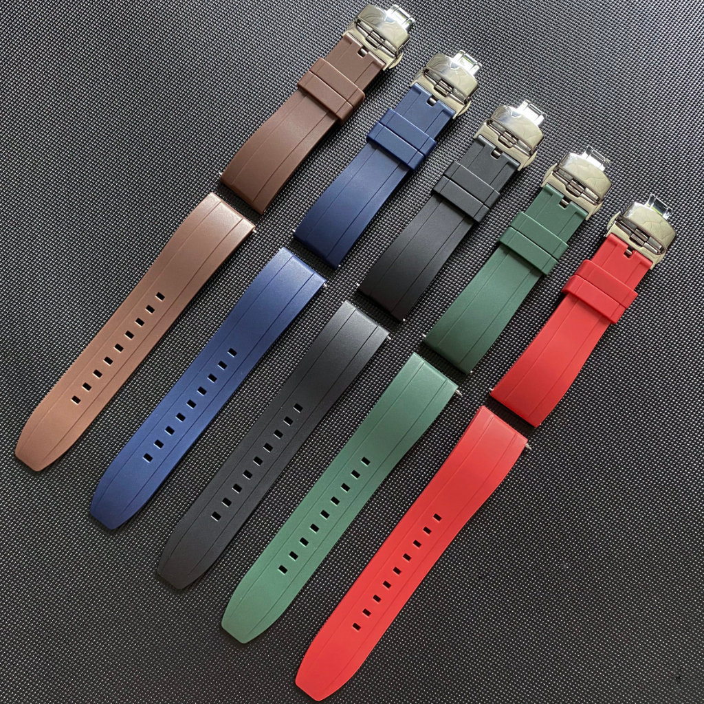 Dây Đeo Cao Su Dạng Cong Cho Đồng Hồ Thể Thao 20mm 22mm