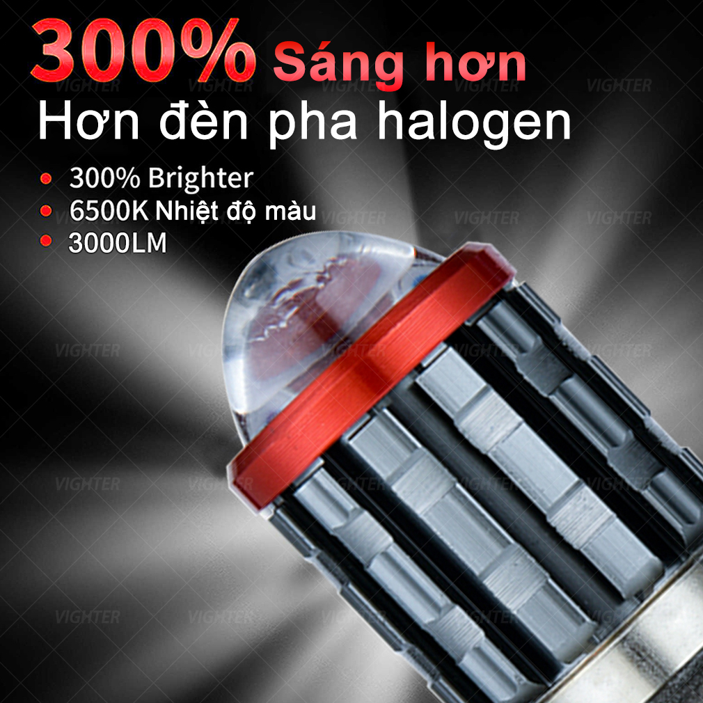 Đèn Pha Led Mắt Cá Ánh Sáng Trắng / Vàng H4 H6 BA20D P15D 9-85V Dèn Xe Máy Siêu Sáng