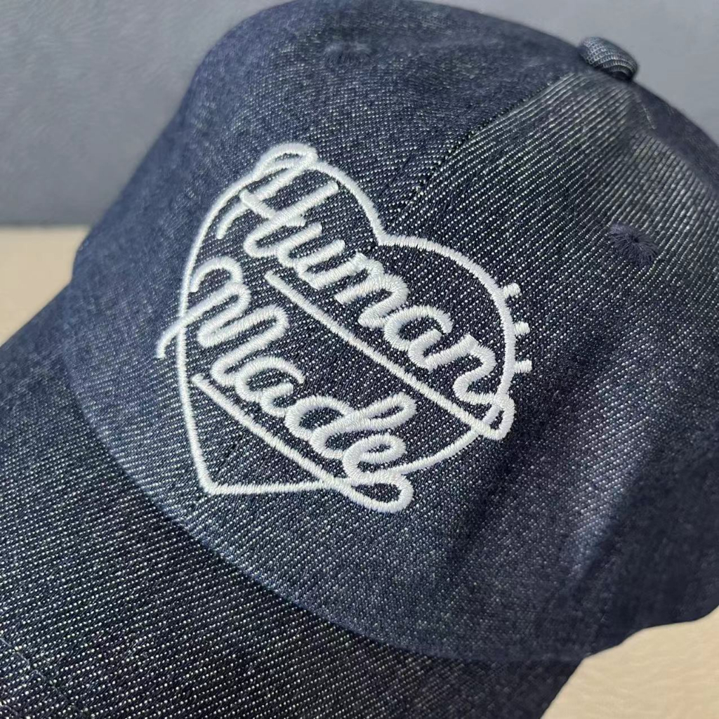 Mũ Lưỡi Trai Denim Thêu Hình Trái Tim Phong Cách Mới Cho Cặp Đôi