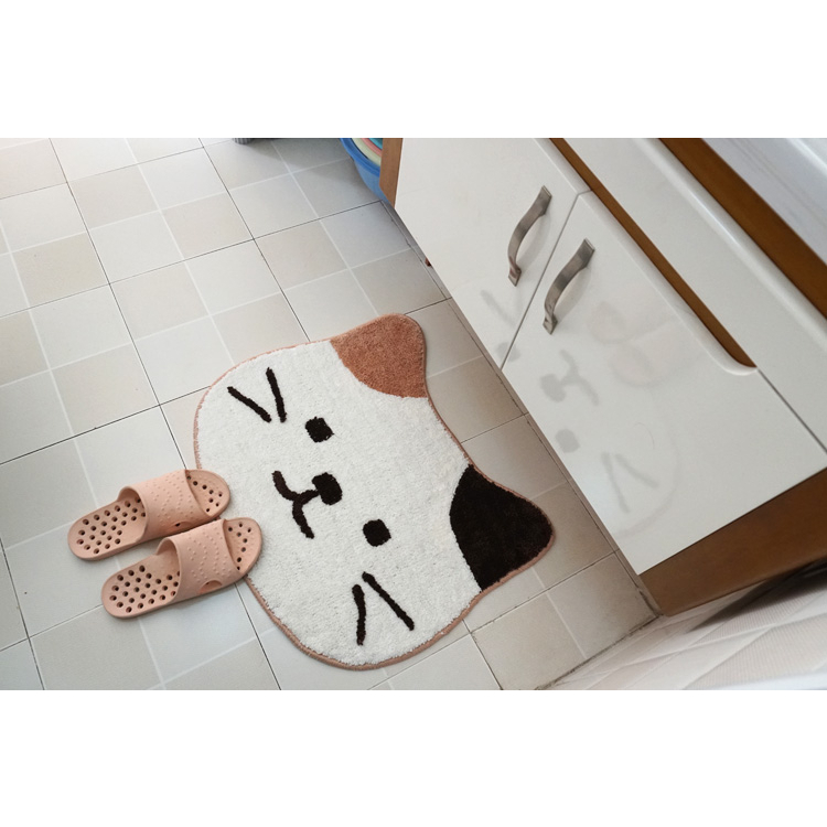 Landeli Thảm Chùi Chân Mềm Mại Thấm Hút Tốt In Hình Mèo Mauno Nhật Bản