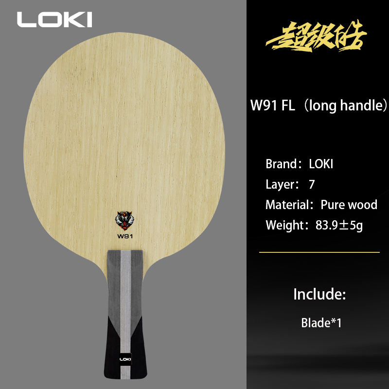 Vợt Bóng Bàn LOKI W91 Super WANG HAO 7 Bằng Gỗ Có Độ Đàn Hồi Tốt