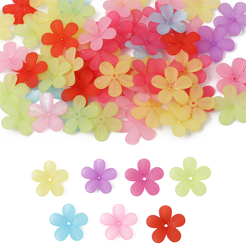 Bó Hoa Năm Cánh Bằng Acrylic 29X29mm Dùng Làm Trang Sức DIY