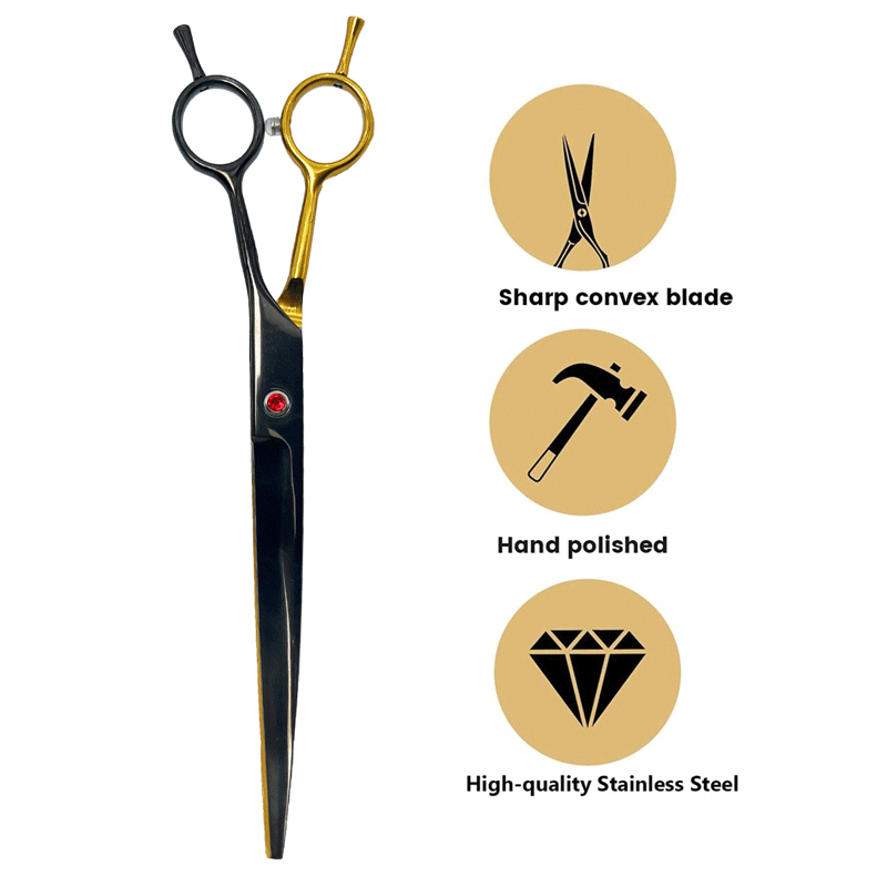 Kéo Cắt Tỉa Lông Thú Cưng Cong Bằng Thép Không Gỉ 4CR