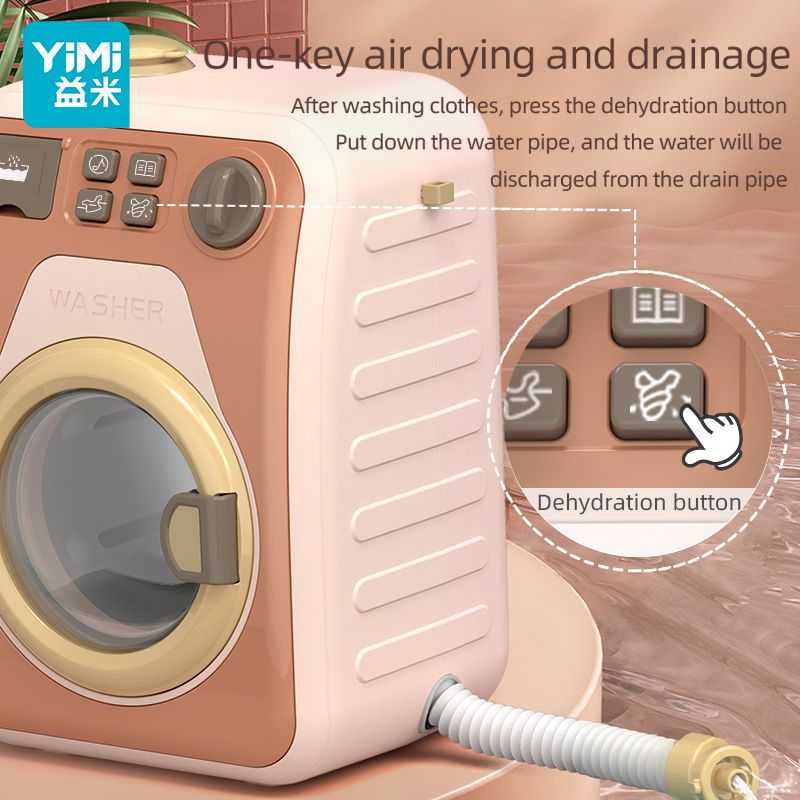 YIMI Đồ Chơi Mô Hình Máy Giặt Mini Có Đèn Và Nhạc Cho Bé 3-4 - 2-6 Tuổi