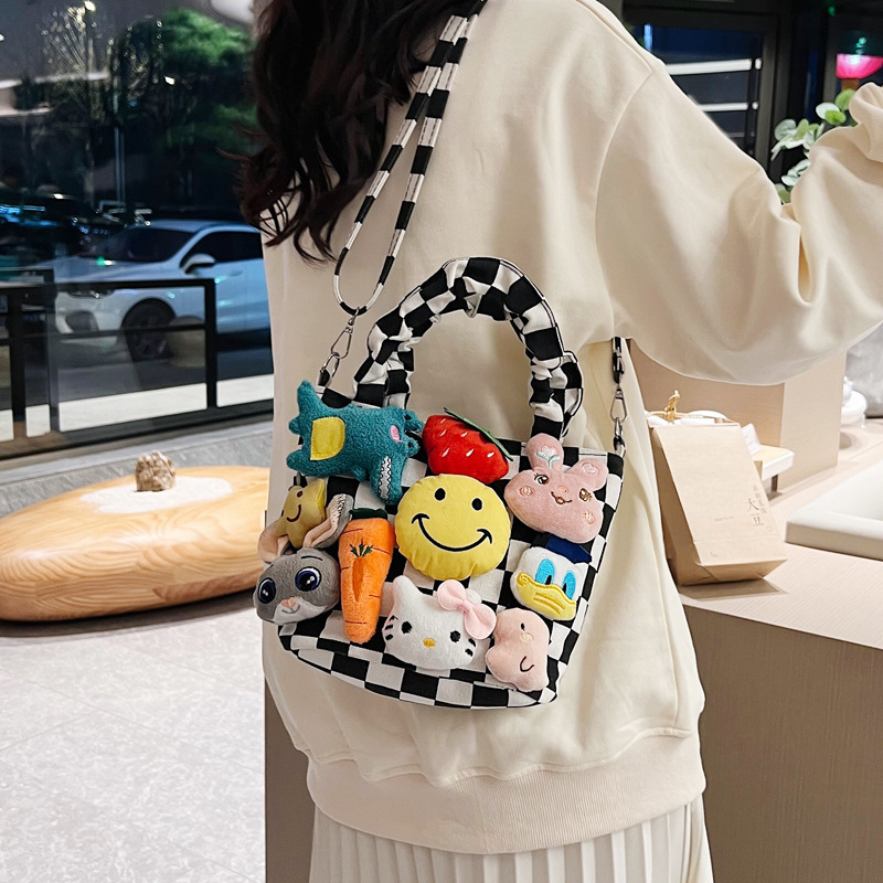 Jivil Túi Xách Đeo Vai Xếp Ly Đa Năng Hình Búp Bê Khu Rừng Dễ Thương Kiểu Hàn Quốc Cho Nữ