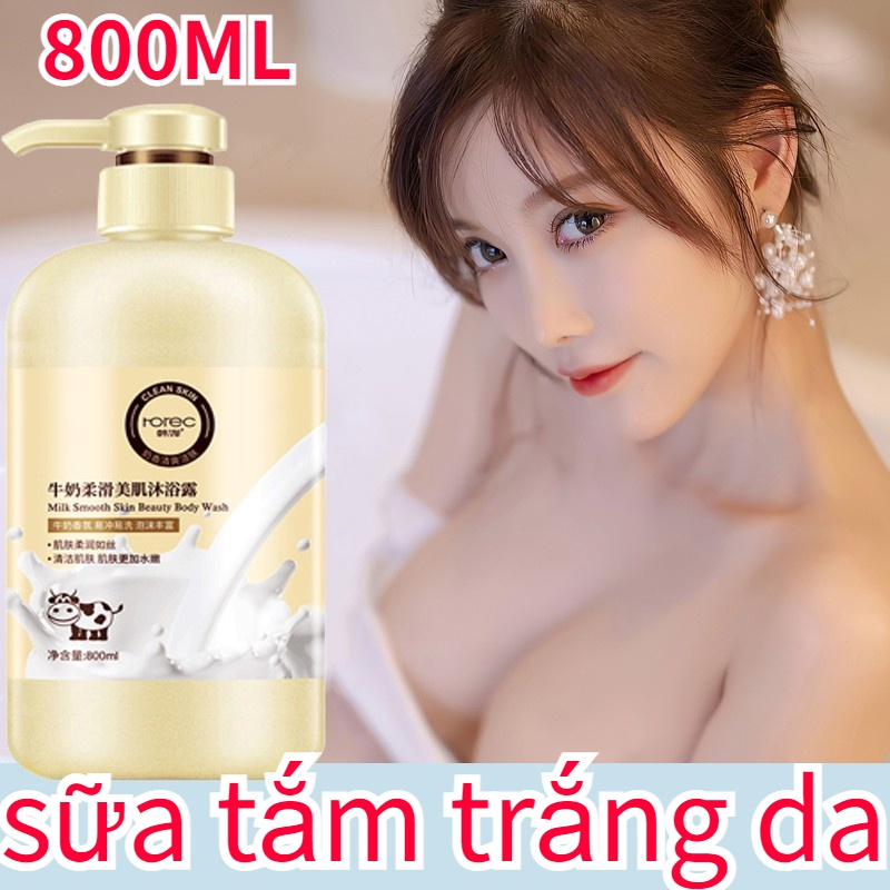 Sữa tắm trắng da 800ml hương nước hoa Sữa tắm thái lan Dưỡng ẩm trắng da Tẩy da chết làm sạch sâu