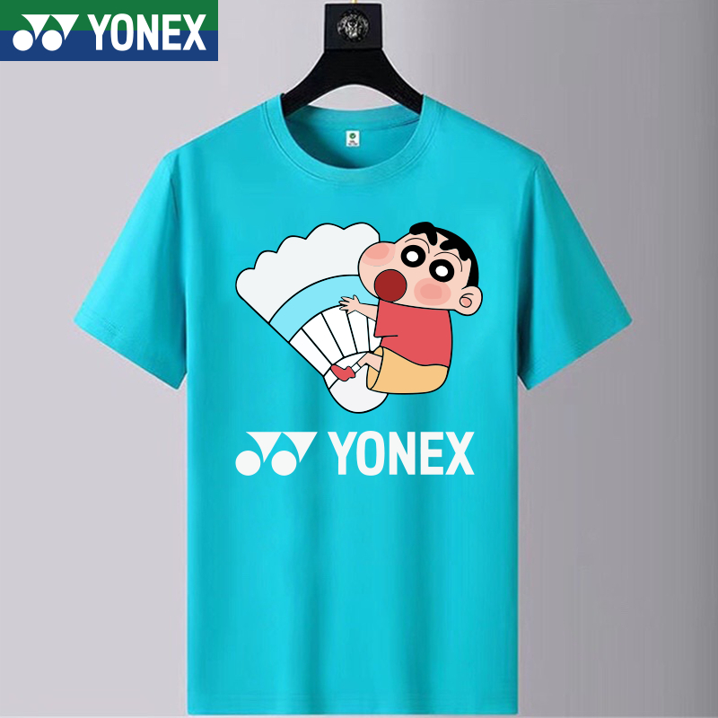 Áo Thun Thể Thao Cầu Lông Tay Ngắn In Hình Cậu Bé Bút Chì Shin chan Nhanh Khô Mẫu Mới Năm 2023 Cho Nam Và Nữ