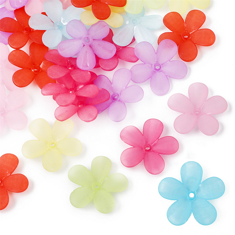 Bó Hoa Năm Cánh Bằng Acrylic 29X29mm Dùng Làm Trang Sức DIY
