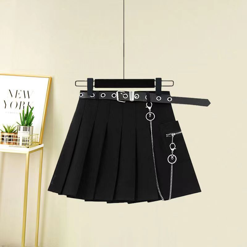 Set Áo Sơ Mi Ba Lỗ Phối Chân Váy Xích Thời Trang Hè 2022 Plus Size Cho Nữ