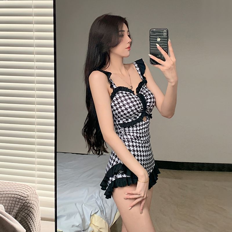 JNstudio Bikini Đồ Bơi Đi Biển Nữ Chéo Lưng Kín Đáo Sexy Bãi biển Du lịch2023 060302