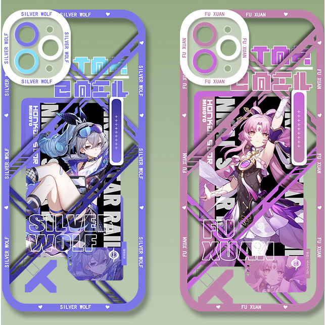 Silver Wolf phone case Honkai: Star Rail Luocha Transparent shell Kafka anime Qingque animation Tingyun ACGN March 7th new Blade Dan Heng