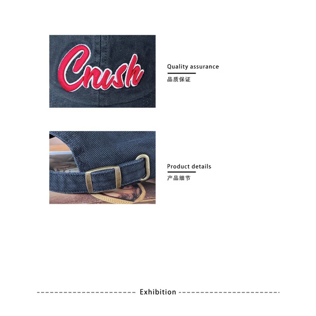 Mũ Lưỡi Trai Thêu Chữ Phong Cách Retro Cá Tính