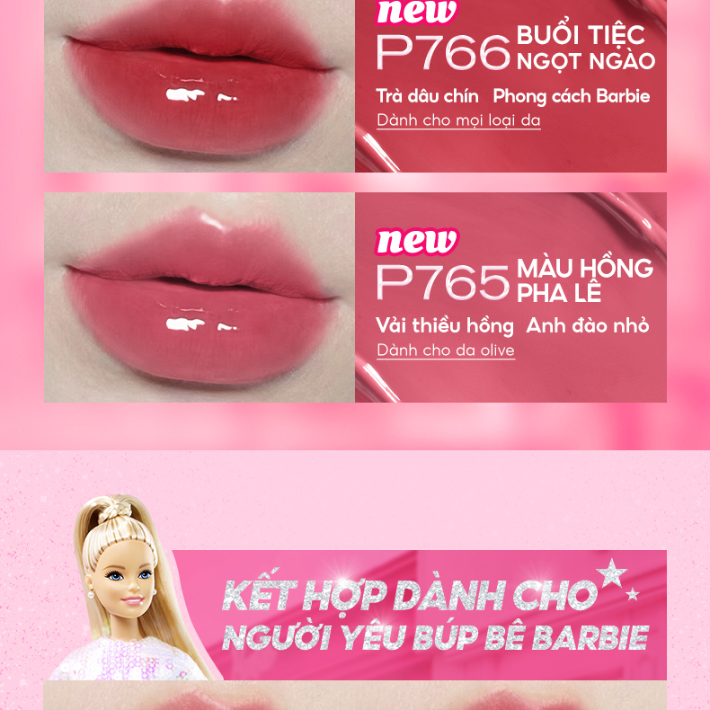 Colorkey Barbie Ngọt Ngào Son Kem Lì Air Lip Glaze Son Tint Gương Bóng Air Lip Glaze