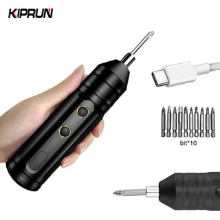  Bộ tuốc nơ vít điện Mini KIPRUN 3.7V Tua vít điện không dây thông minh Tay cầm có thể sạc lại USB với bộ 2 Bit 