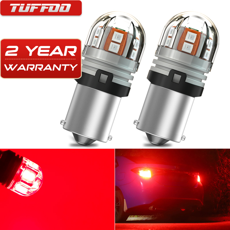 Bộ 2 Đèn LED Tín Hiệu 1156 7506 Ba15s P21w 12V 24V Màu Đỏ Cho Xe Hơi