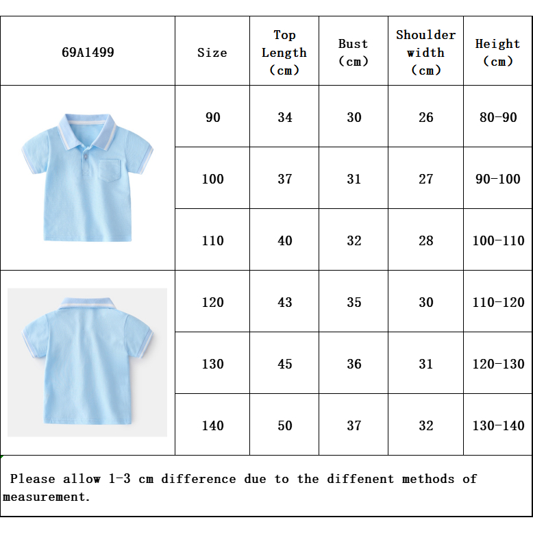 SOFFNY Áo Polo bé trai Áo thun polo tay ngắn bằng cotton phong cách thời trang mùa hè dành cho bé trai