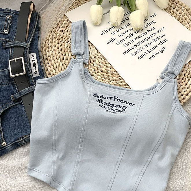 Milyfashion Áo Hai Dây Có Đệm Ngực Thiết Kế Cảm Giác Thời Trang Mùa Hè Mới