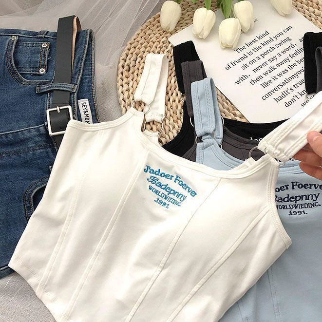 Milyfashion Áo Hai Dây Có Đệm Ngực Thiết Kế Cảm Giác Thời Trang Mùa Hè Mới