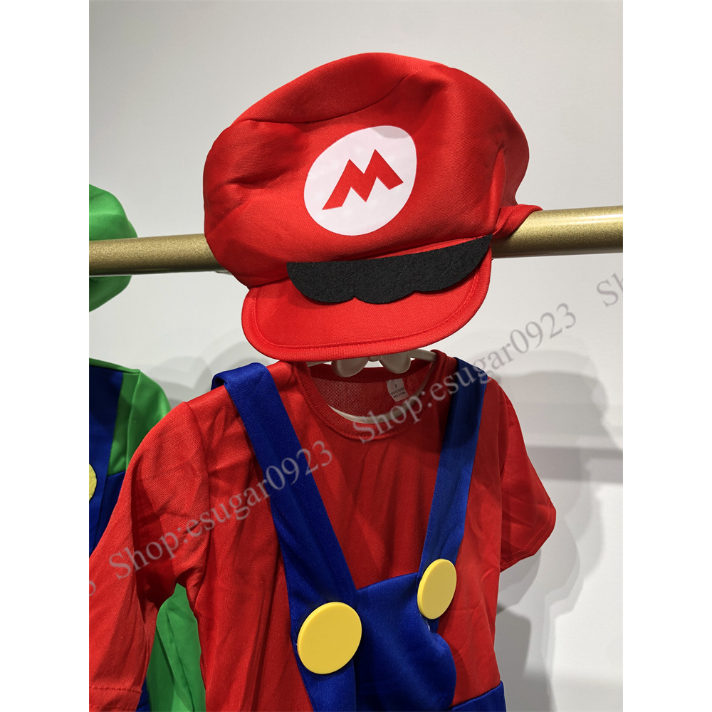 Bộ Đồ Hóa Trang Luigi Bros Plumber Dễ Thương Dành Cho Trẻ Em Và Người Lớn