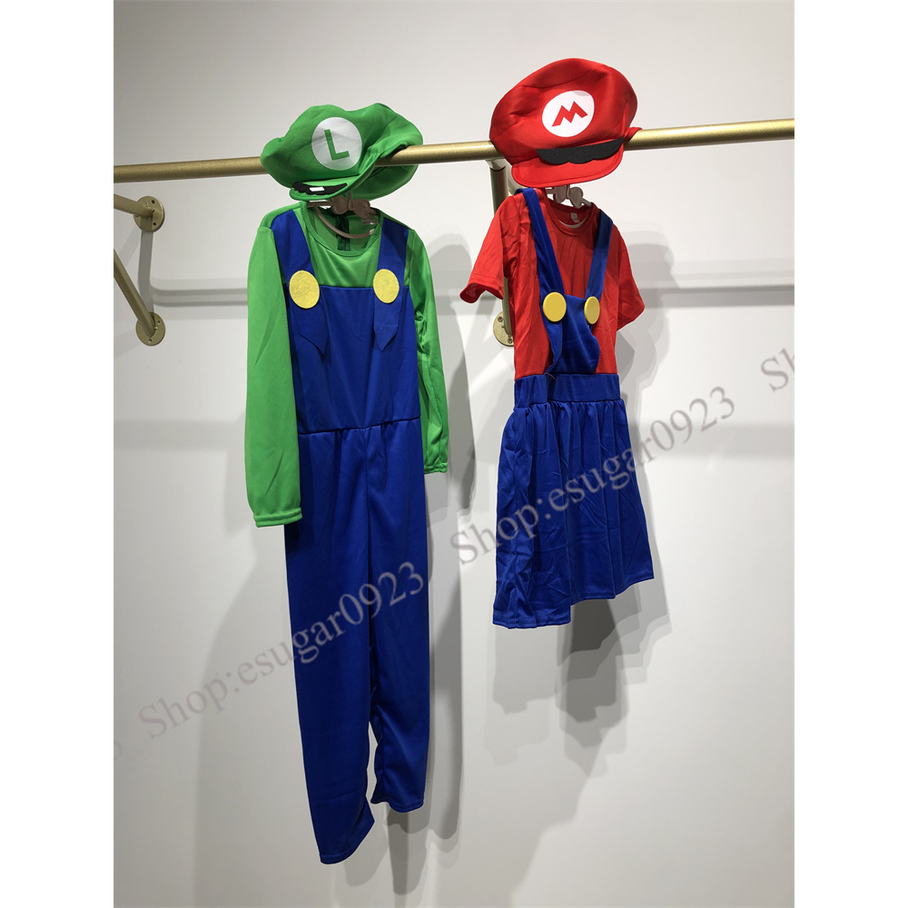 Bộ Đồ Hóa Trang Luigi Bros Plumber Dễ Thương Dành Cho Trẻ Em Và Người Lớn