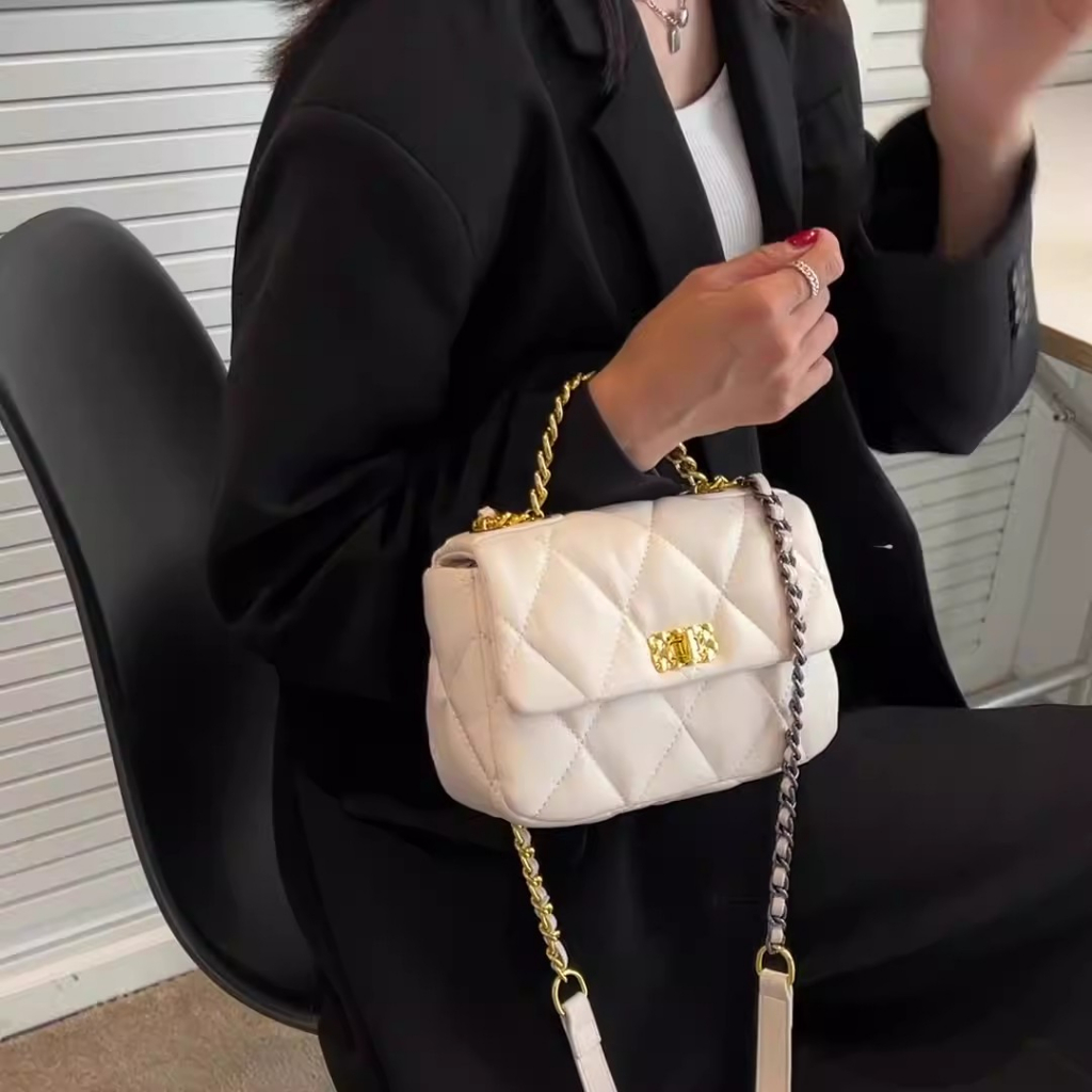 Túi Đeo Vai Phối Dây Xích Thời Trang Dành Cho Nữ