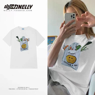 Nelly áo thun cotton ngắn tay thời trang unisex dành cho nam và nữ 8421