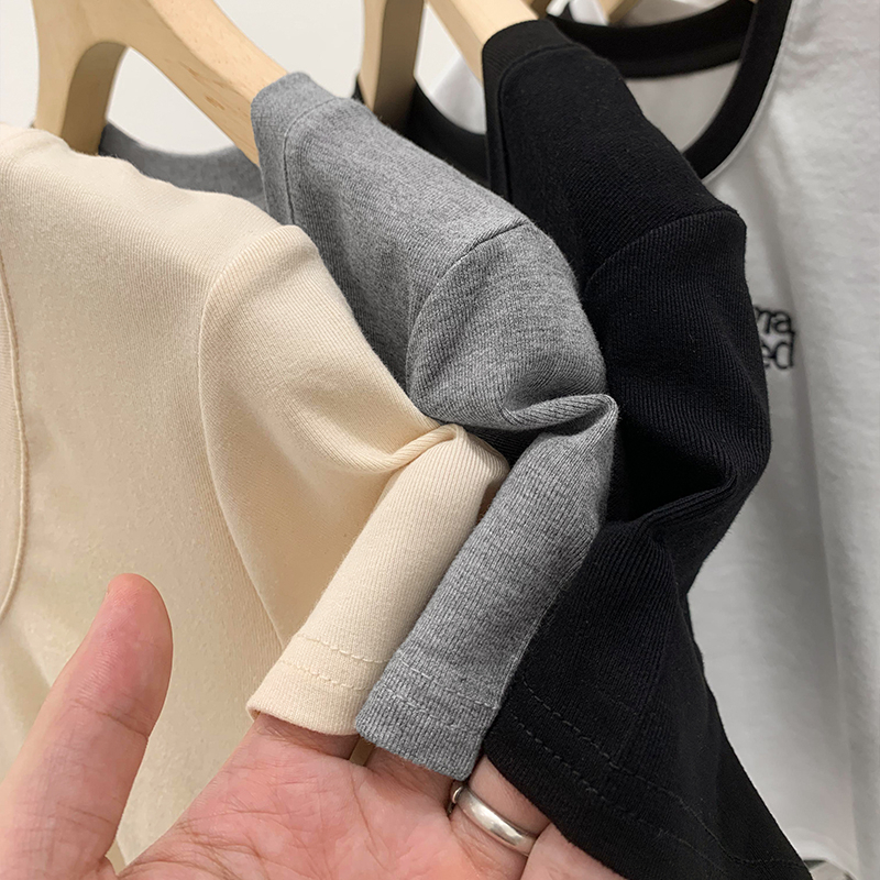 Áo Thun Ngắn Tay Cổ Tròn Hở Vai Ôm Dáng Thời Trang Dành Cho Nữ