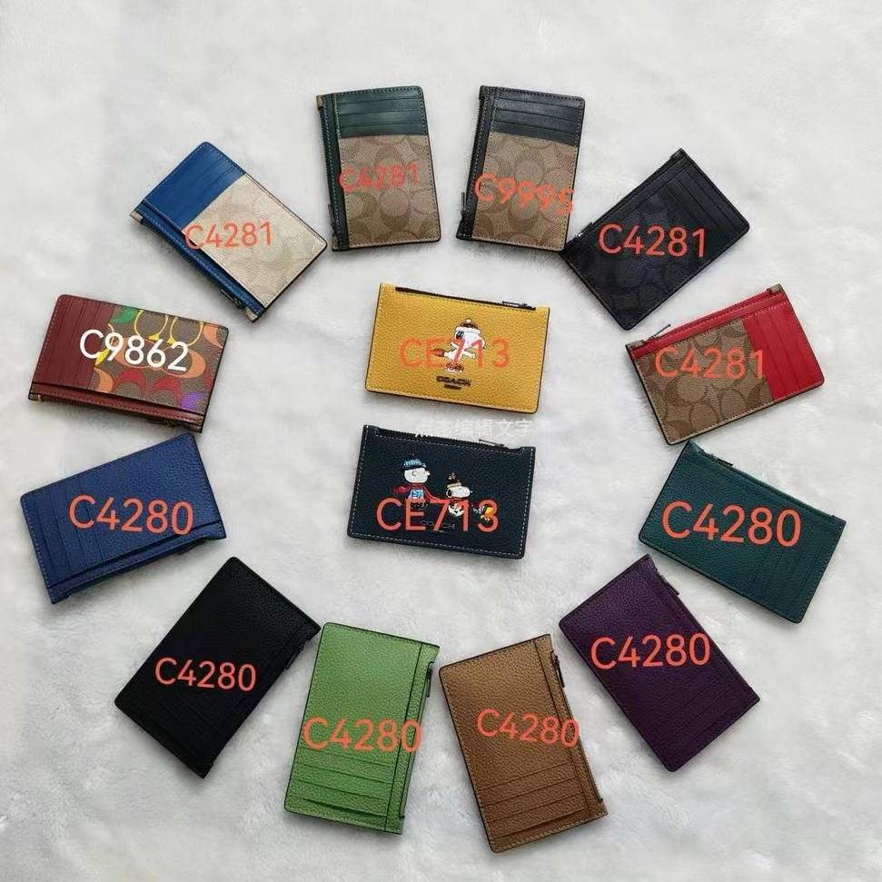 Mới Ví C9862 C9995 C4280 CE713 Có Khóa Kéo Đựng Thẻ Tiện Dụng
