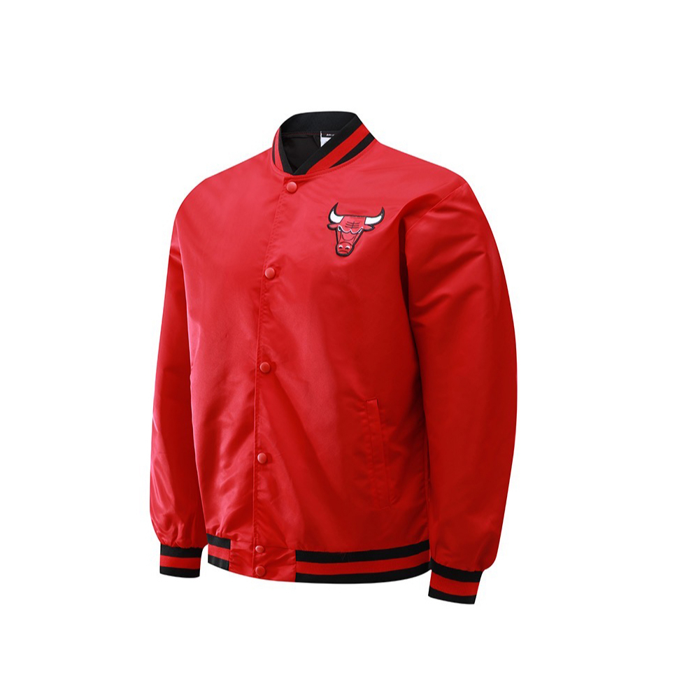 Áo Khoác Bóng Rổ NBA Đội Tuyển Bulls Lakers Heat Warriors Celtics 76 Người Cỡ Lớn Phong Cách Retro Mỹ