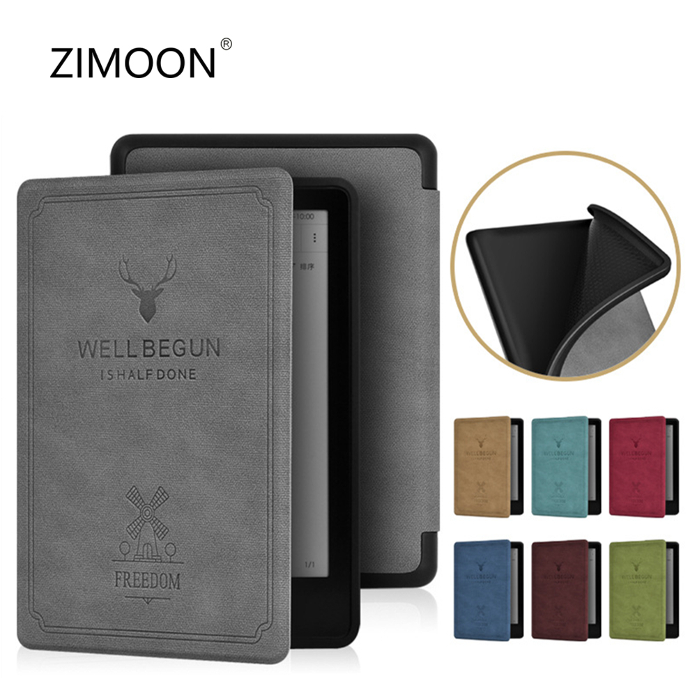 Bao Da Máy Đọc Sách PU Mỏng Nhẹ Từ Tính Chế Độ Ngủ / Thức Tự Động Cho Kindle Paperwhite 11 / 10 / 7 / 6 / 5th Premium