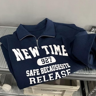 Áo Thun Polo Tay Ngắn Dáng Rộng In Họa Tiết Bọt Biển Thời Trang Mùa Hè Phong Cách Hàn Quốc Cho Nam