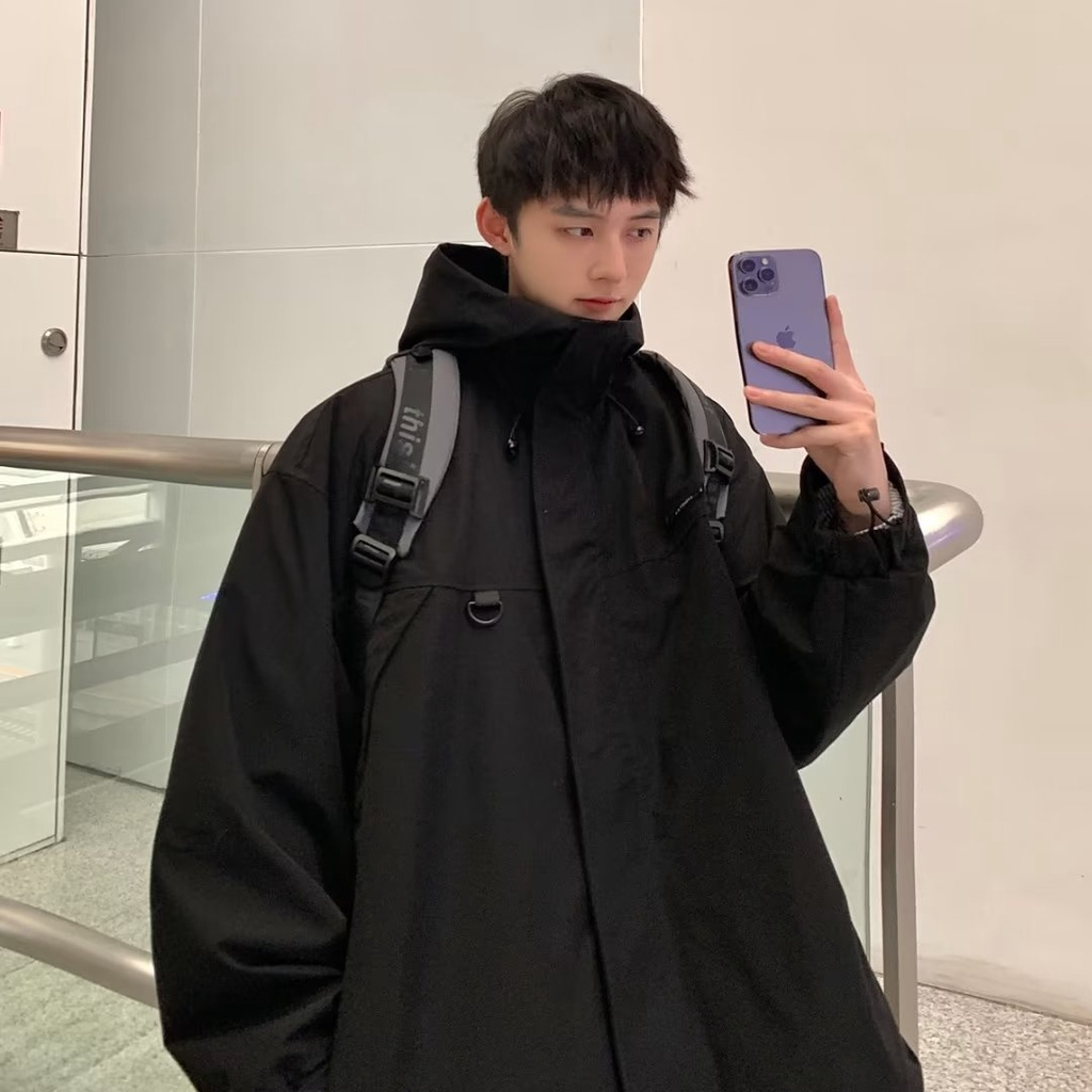 Áo khoác nam form rộng kaki không thấm nước chống nắng vải chất áo khoác bomber túi khóa kéo cao cấp áo khoác jacket nam nữ