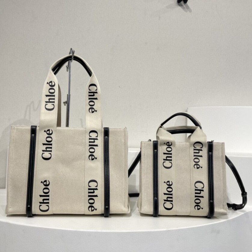 Spot Chloe Túi Xách Tote Đeo Vai Kích Thước Lớn Và Nhỏ Bằng Vải Denim