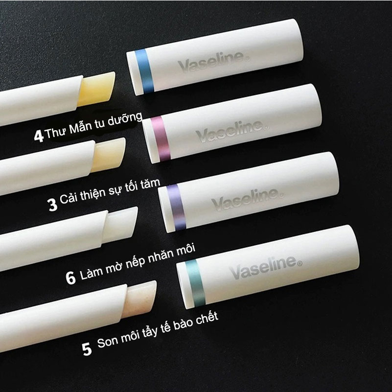 Mặt Nạ Môi Vaseline Kỹ Thuật Số Dưỡng Ẩm Hydrat Hóa Làm Sáng Màu Môi  No. 3, No. 4, No. 5, No. 6