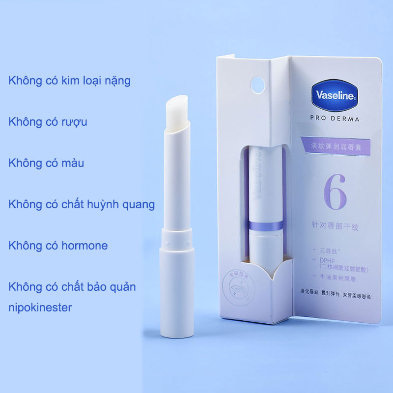 Mặt Nạ Môi Vaseline Kỹ Thuật Số Dưỡng Ẩm Hydrat Hóa Làm Sáng Màu Môi  No. 3, No. 4, No. 5, No. 6