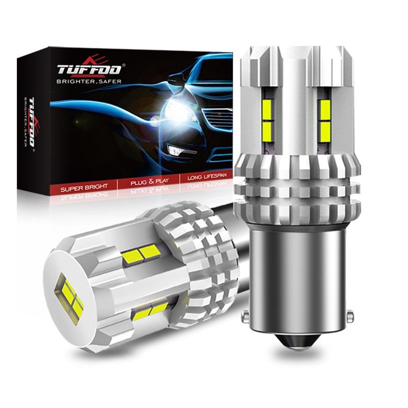 Bộ 2 Đèn LED 7506 1156 BA15S P21W Ánh Sáng Trắng Cho Xe Hơi