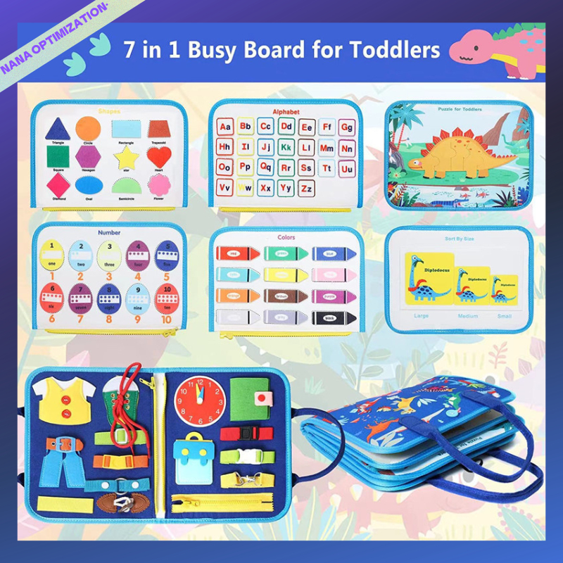 Montessori concept busy board development toys for 2-year-old children toddler learning toy board