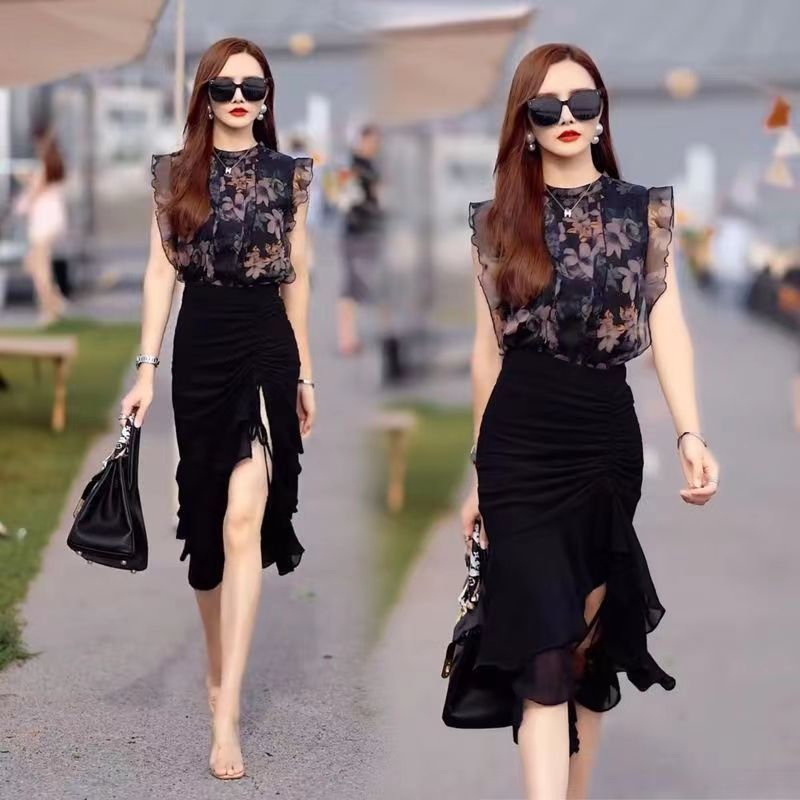 Đầm Đen Không Tay Thiết Kế Độc Đáo Thời Trang Mùa Hè Cao Cấp Cho Nữ