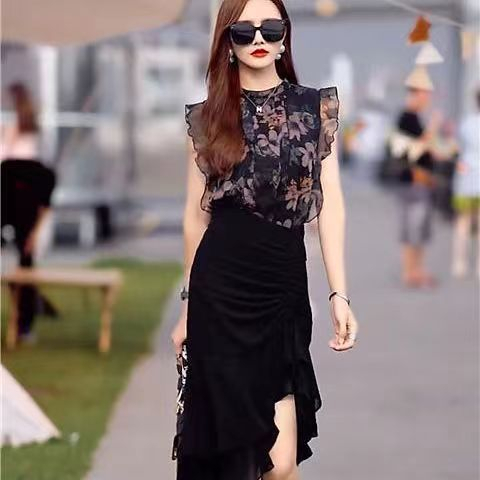 Đầm Đen Không Tay Thiết Kế Độc Đáo Thời Trang Mùa Hè Cao Cấp Cho Nữ